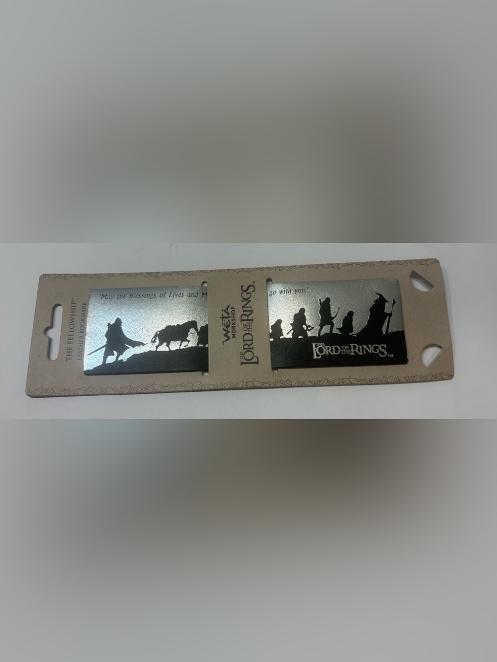 Weta Workshop Lord of the Rings Fellowship Silhouette Leather Bookmark LOTR New